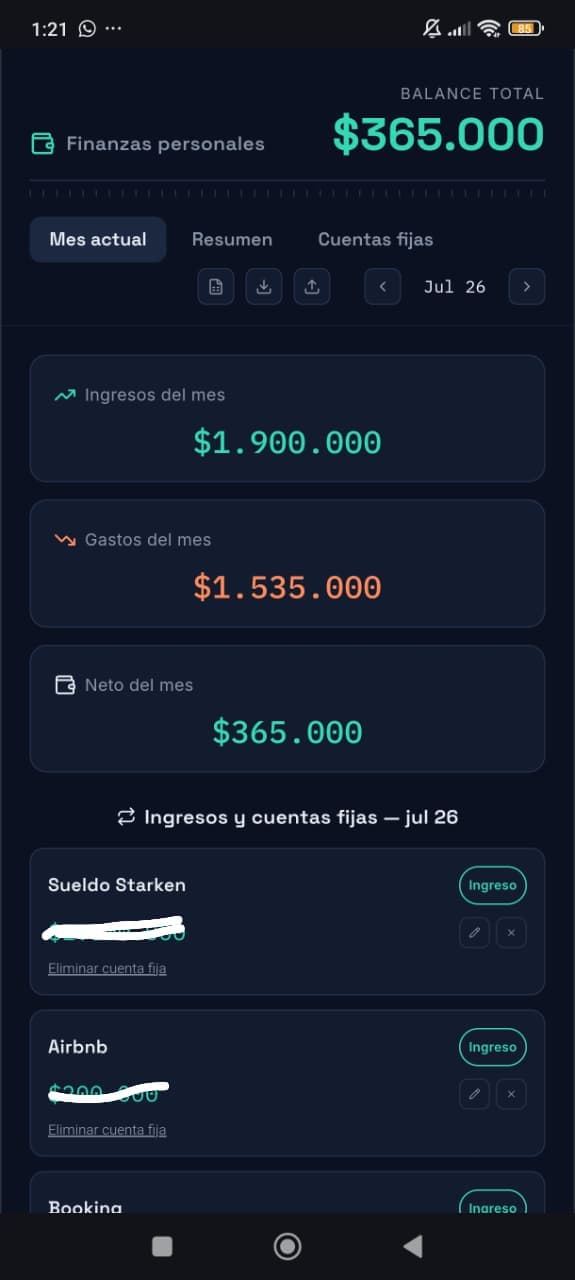 Finanzas Personales App